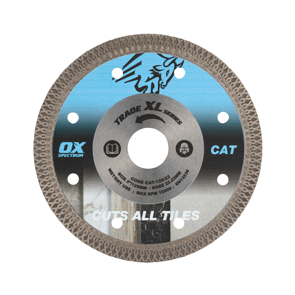 OX Trade XL Diamant-Trennscheibe - Für alle Fliesen - 125/22.23mm