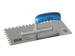 OX Trade Notched trowel wooden handle 280 x 130mm 4x4x4mm