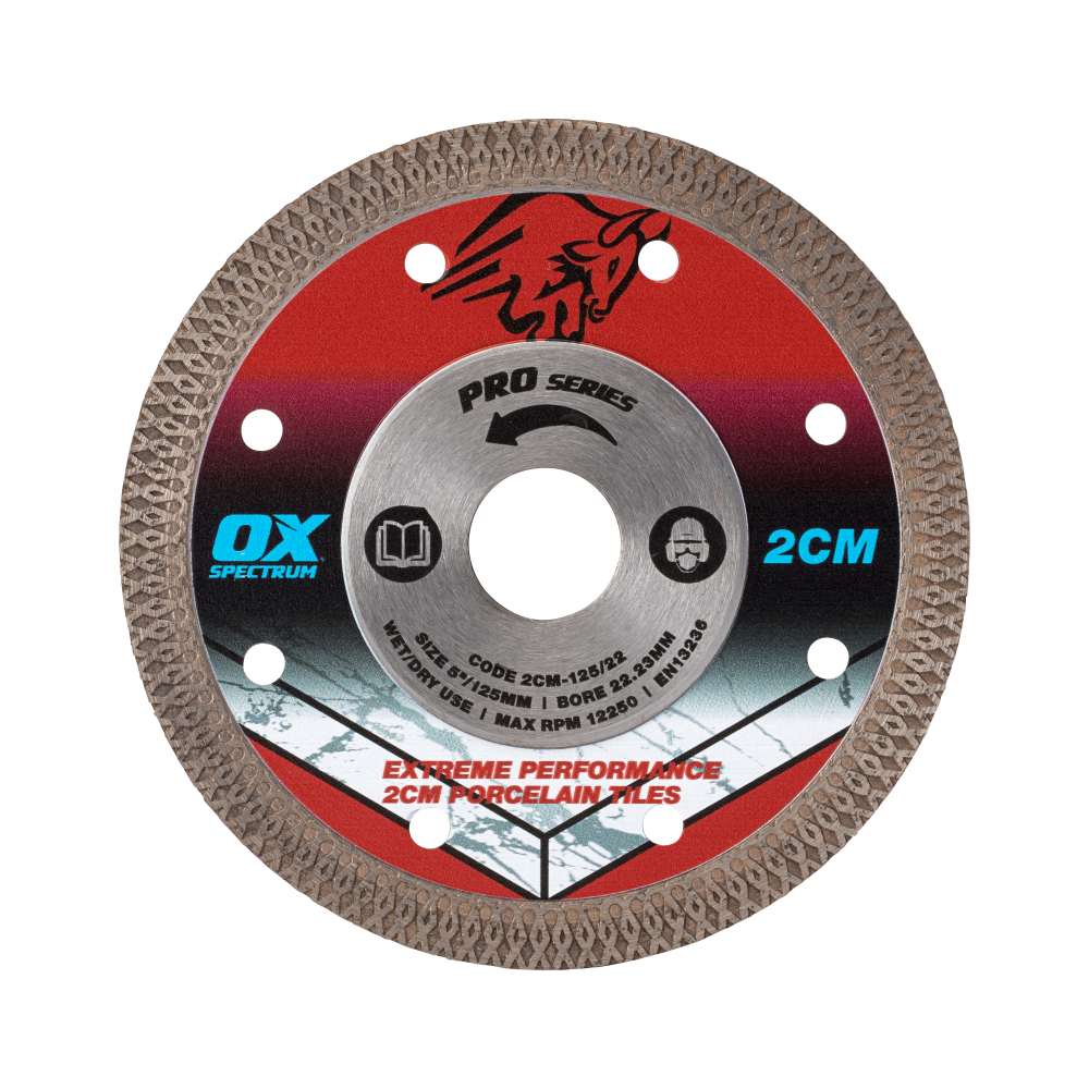 OX Pro Diamant-Trennscheibe - für Keramik 2cm - 125/22.23mm