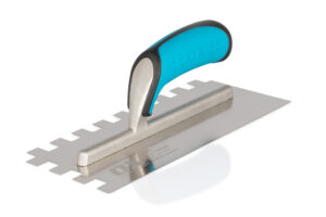 OX Pro Glättekelle gezahnt - Edelstahl - mit Softgrip 280 x 120mm 15x15x15mm